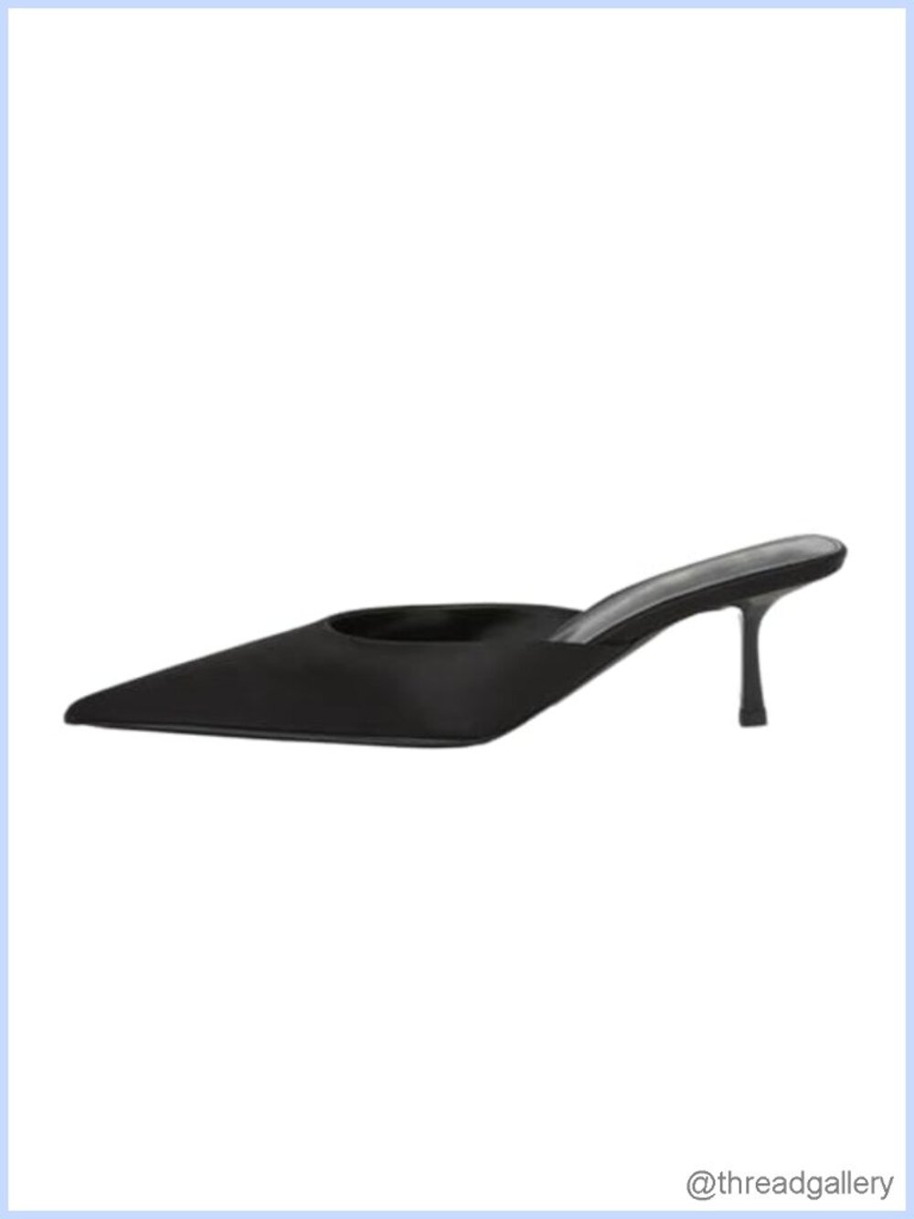 Kitten Heel Mules Slip On Backless Pointed Toe Satin Dress Shoes